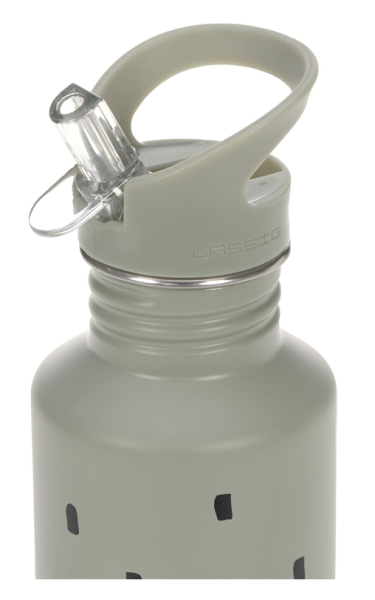 Lässig Trinkflasche - Edelstahl Happy Prints olive